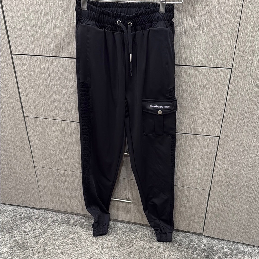 Maniere De Voir Women’s Black Jogger Pants